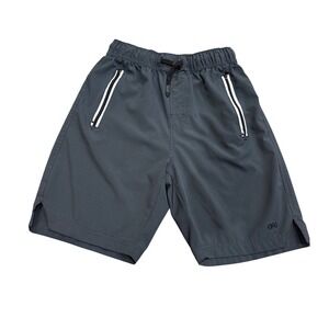 LEG3ND Boys Dark Gray Athletic Shorts  L 14/16 fits 12/14  Zipper Pockets